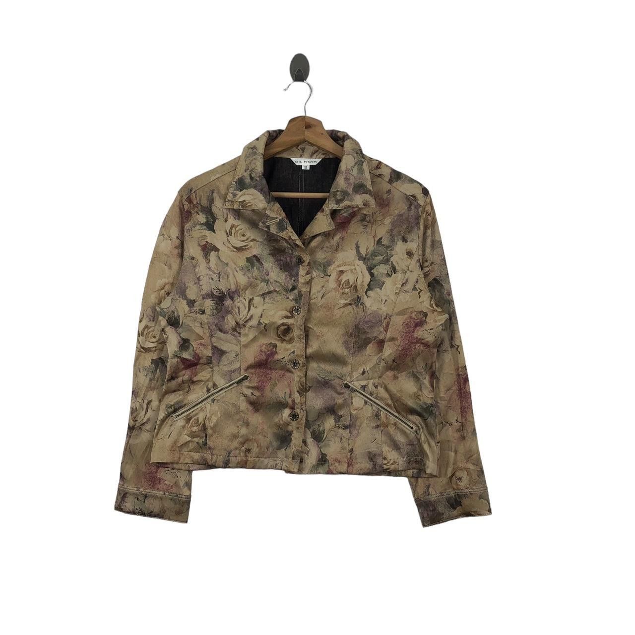 Other Vintage SIL NOIR PARIS Bed Of Roses Floral AOP Jacket Coat Size M / US 6-8 / IT 42-44 - 1 Thumbnail