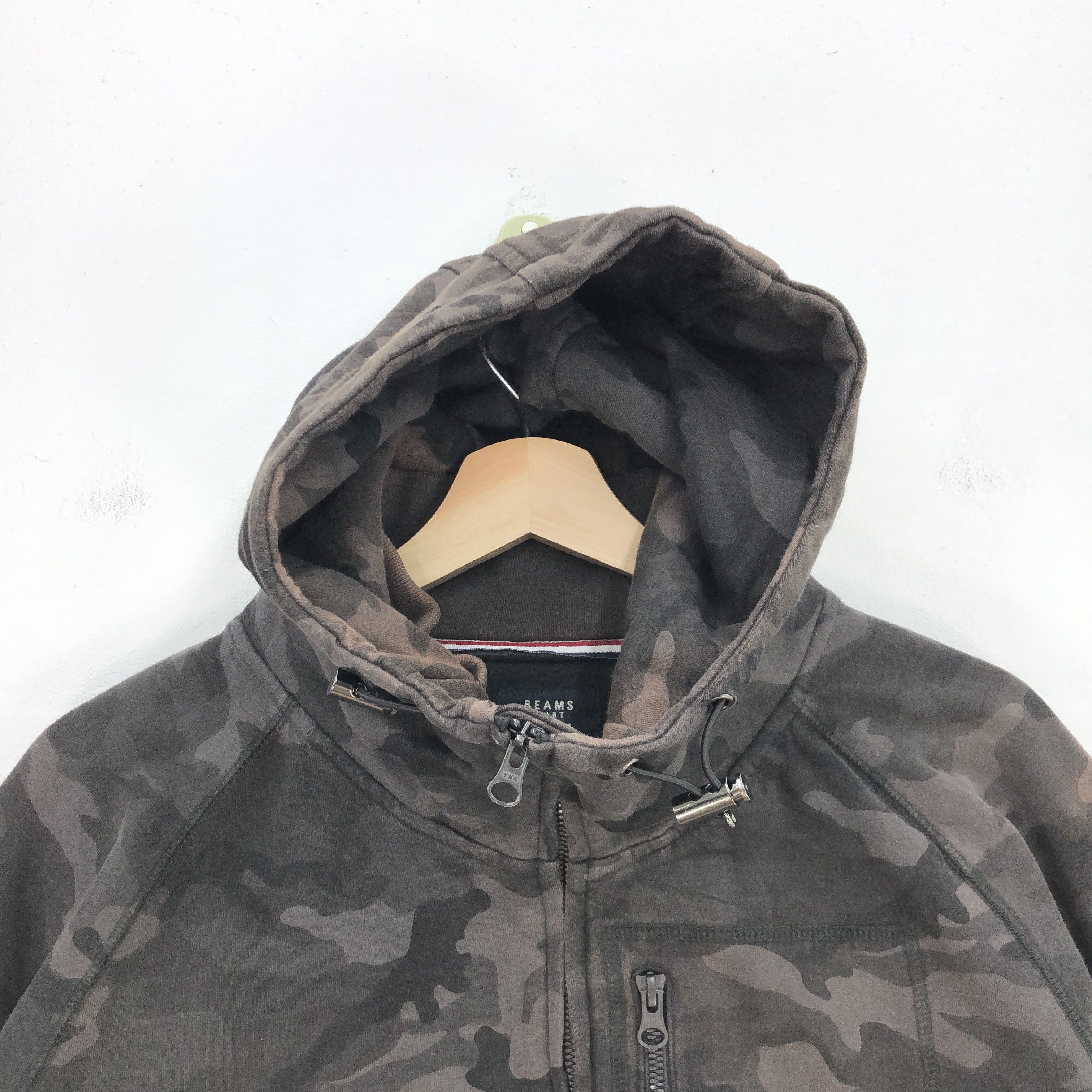 Beams Plus Beam Plus Sweater Hoodie Japan Camouflage Zipper Sweatshirt Size US M / EU 48-50 / 2 - 3 Thumbnail