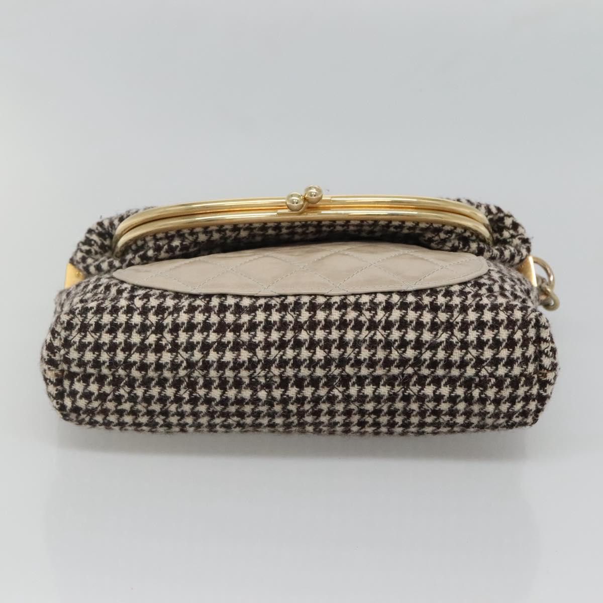 Chanel CHANEL Matelasse Shoulder Bag Wool Gray Gold CC Size ONE SIZE - 5 Thumbnail