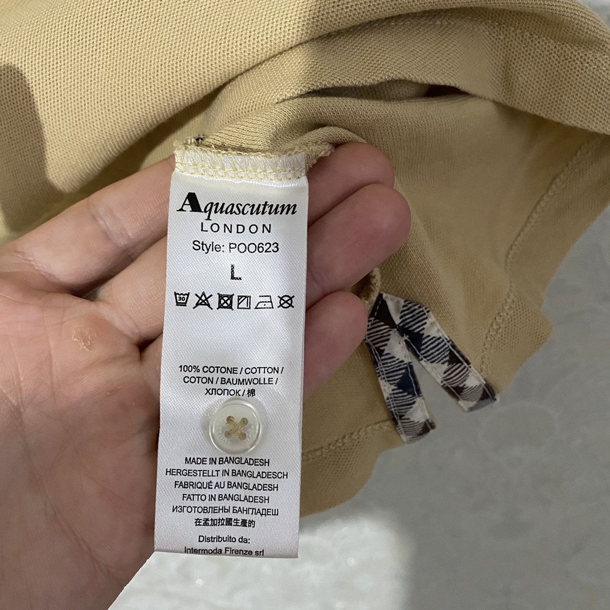 Burberry Aquascutum Polo Shirt Beige Men’s Size US L / EU 52-54 / 3 - 11 Thumbnail