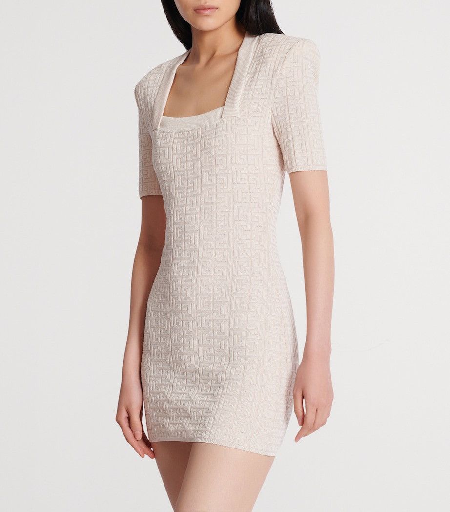 Balmain BALMAIN ‘25 Knit PB Labyrinth Mini Dress *New With Tags* Size XS / US 0-2 / IT 36-38 - 8 Thumbnail