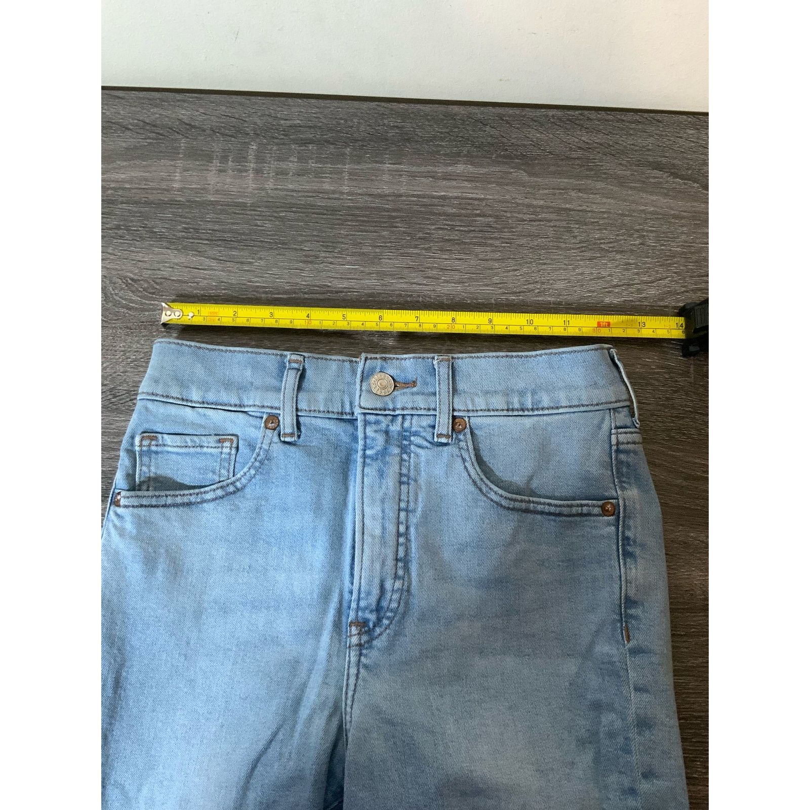 Express Express Super High Rise Straight Jeans Denim Pants Women’s 0 Size 25" / US 0 / IT 36 - 6 Thumbnail