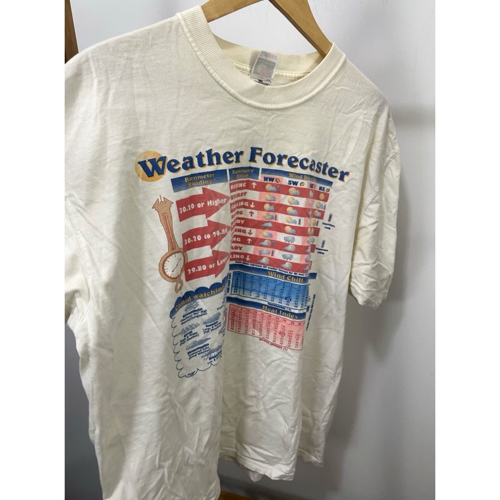 Fruit Of The Loom VTG 90s Weather Forecaster News Anchor Meteorologists Journalist T-Shirt XL White Mens Shirt Weather Forecaster News Anchor XL White VTG 90s T-Shirt Size US XL / EU 56 / 4 - 7 Thumbnail
