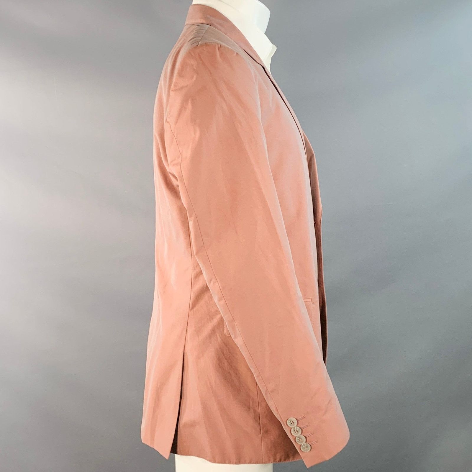 Calvin Klein Size 41 Mauve Iridescent Cotton Sport Coat Size 40R - 2 Thumbnail