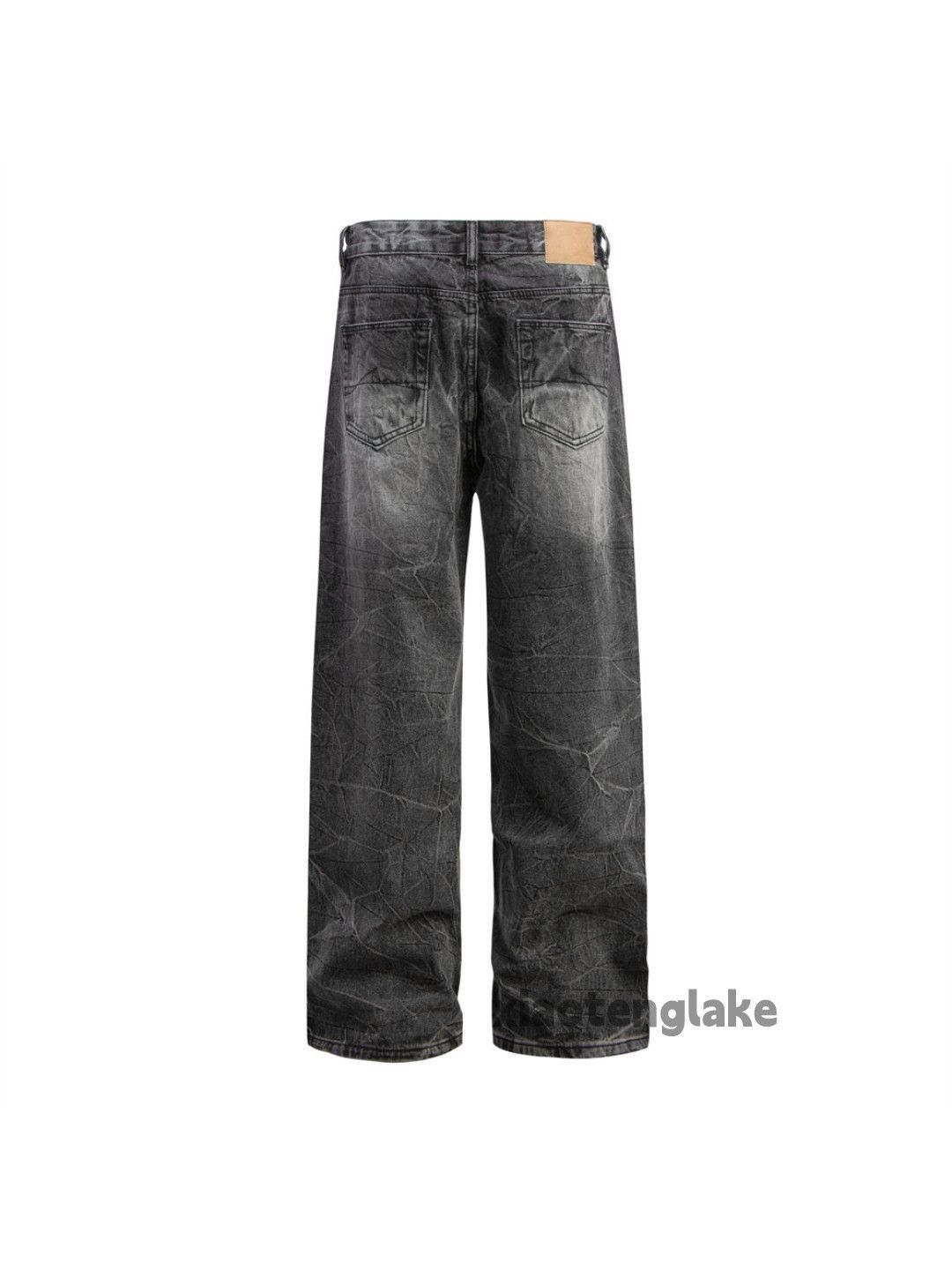 Vintage Custom washed faded loose baggy skate hiphop jeans Size US 34 / EU 50 - 5 Thumbnail