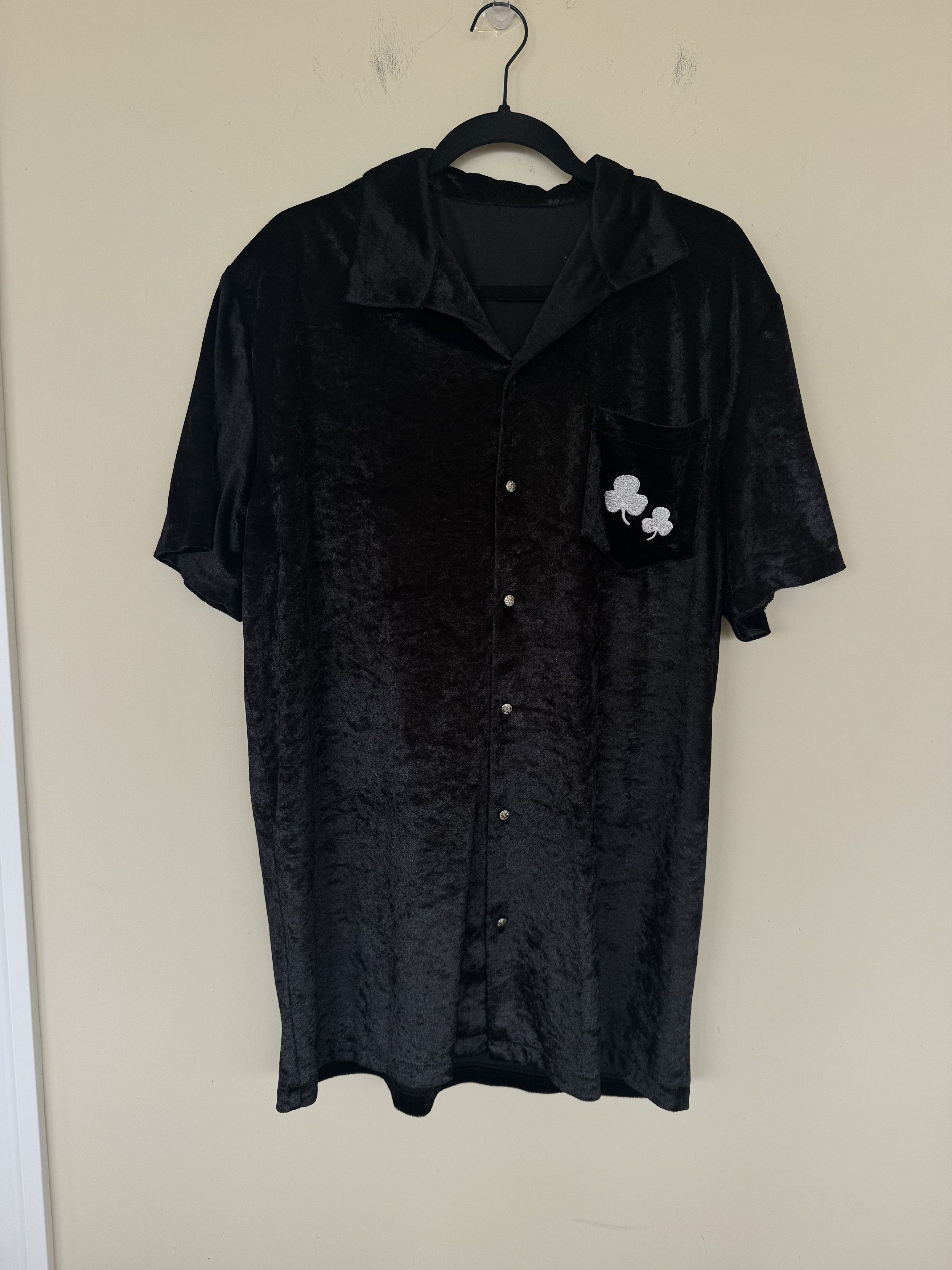 Vintage Vintage Clover Velour Button Up Size US XL / EU 56 / 4 - 1 Thumbnail