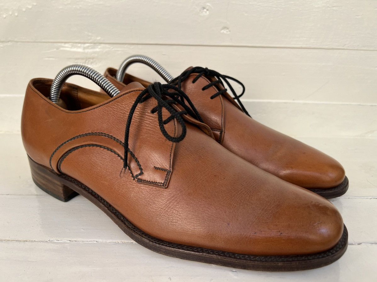 Crockett & Jones VTG Crockett & Jones Brown Leather Derby Dress Shoes Size US 9 / EU 42 - 1 Thumbnail