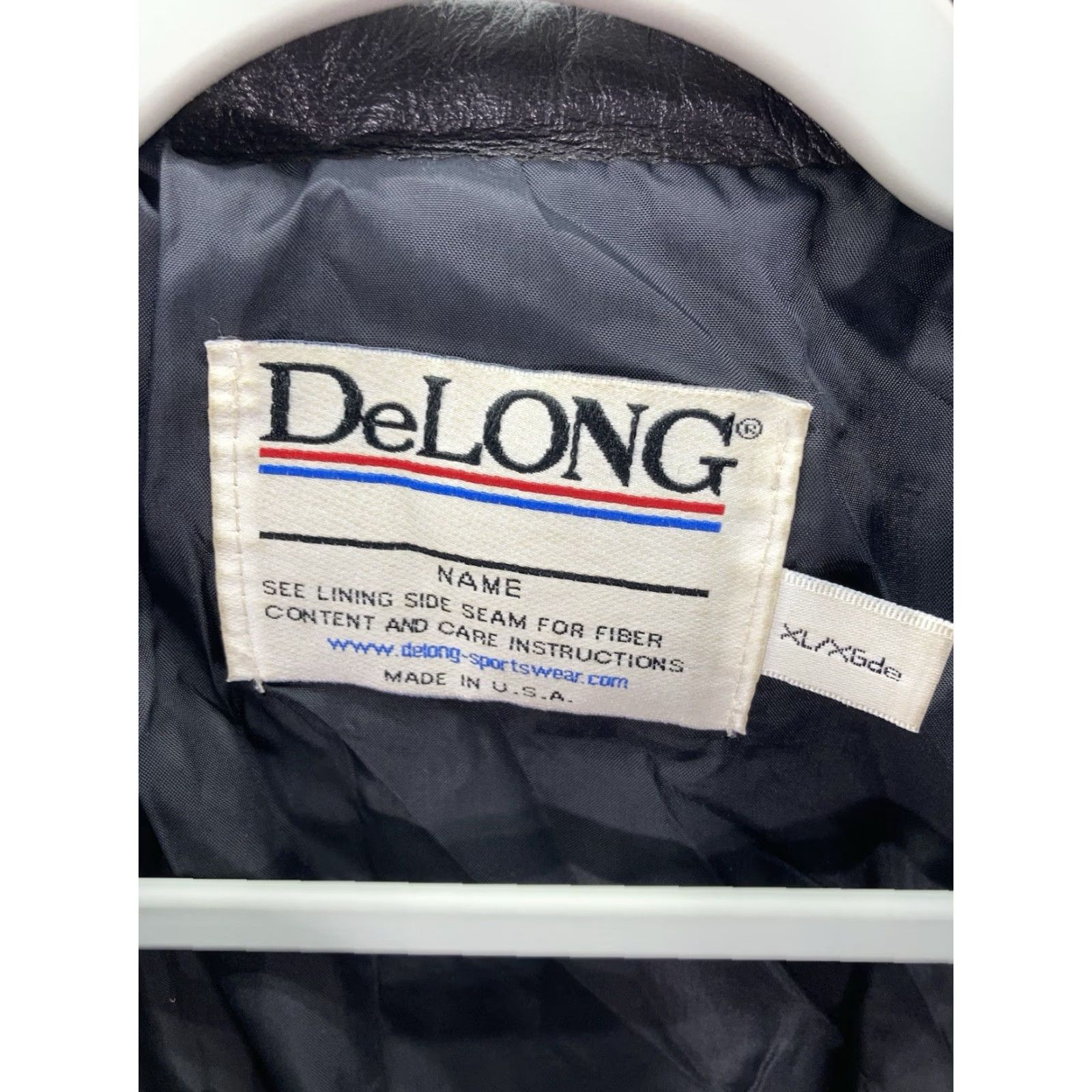 Express VINTAGE DeLong Baseball Express Varsity Jacket Men XL Black Wool Leather Full Zip VTG Size US XL / EU 56 / 4 - 5 Thumbnail