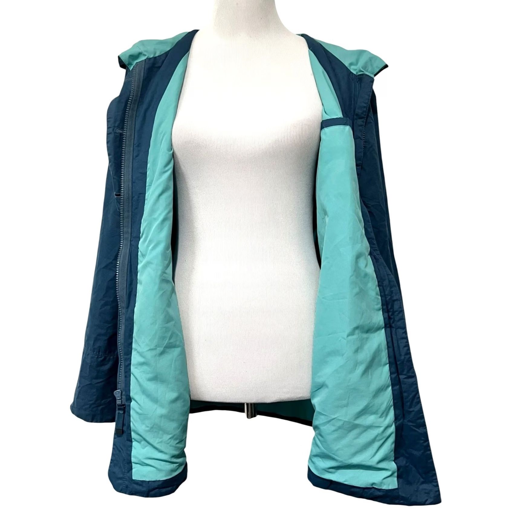 Prana prAna Abby Lightweight Windbreaker Jacket Blue Teal M Hooded Lined Zip Pocketed Windbreaker Womens Size M / US 6-8 / IT 42-44 - 3 Thumbnail