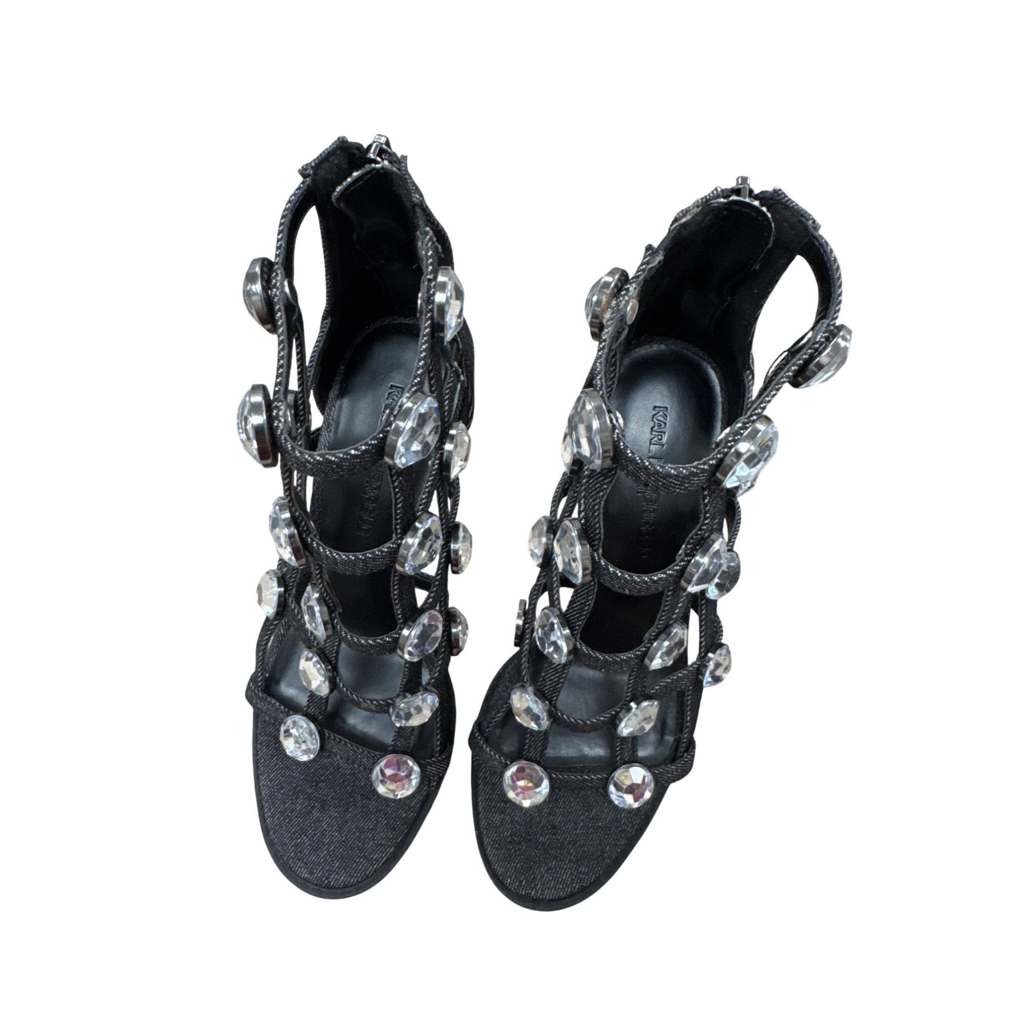 Karl Lagerfeld Karl Lagerfeld Paris Womens blue Rhinestone 4 inch Heels Siz Size US 7 / IT 37 - 12 Thumbnail