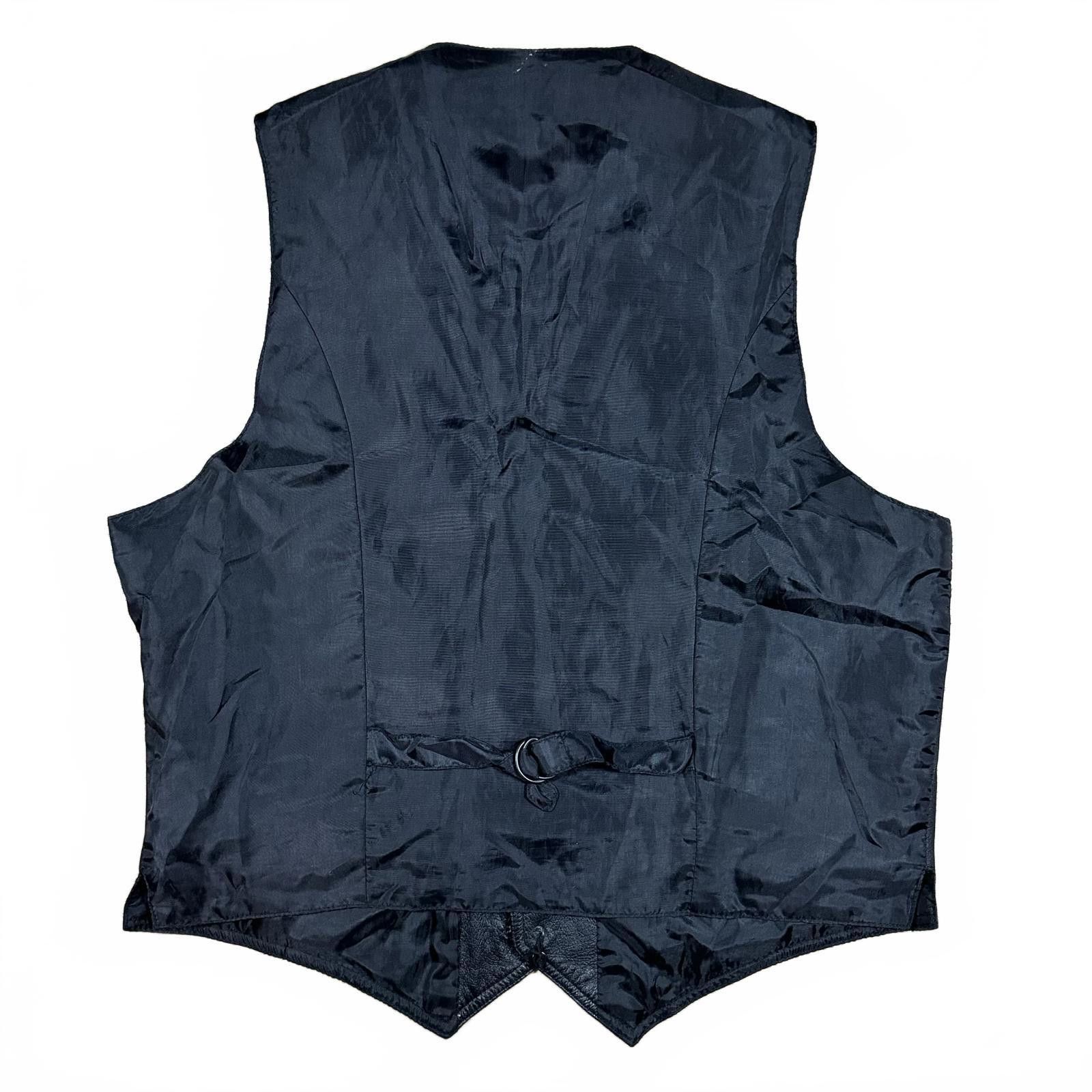 Wilson Wilsons Menswear Leather Vest L Black Vintage Size US L / EU 52-54 / 3 - 3 Thumbnail