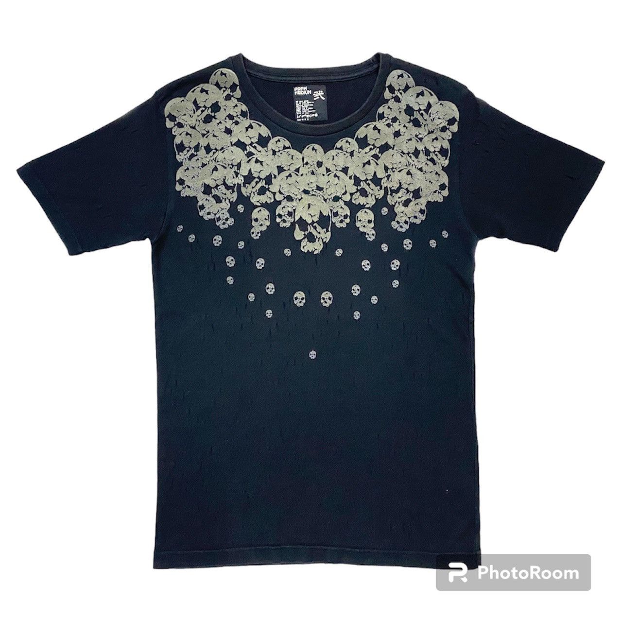 Japanese Brand 💥RARE💥 PPFM Skulls Distress / Bullets Sedi Punk Tee Size US M / EU 48-50 / 2 - 1 Thumbnail
