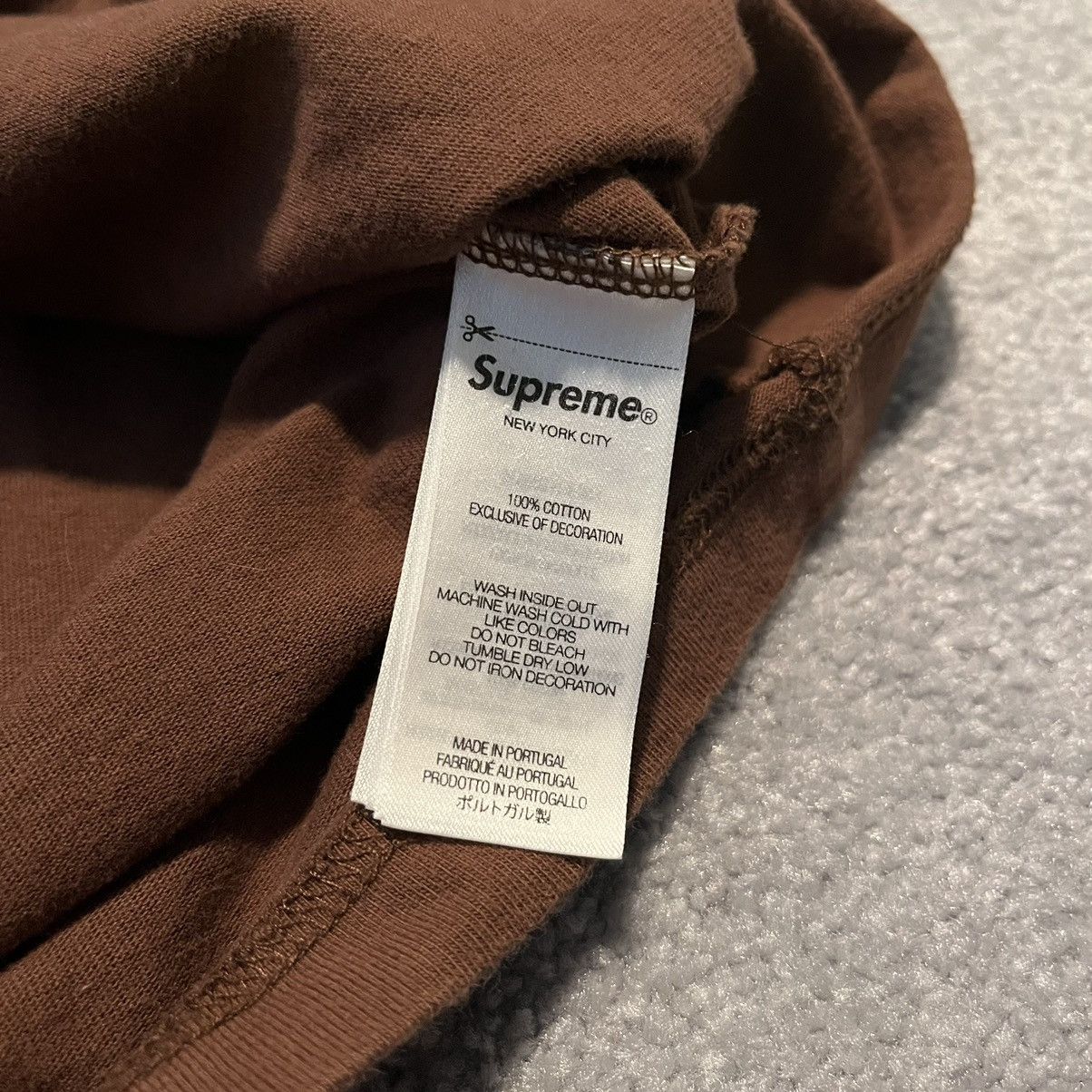 Supreme Supreme Classic Logo S/S Top Tee - Brown FW23 Size US L / EU 52-54 / 3 - 7 Thumbnail