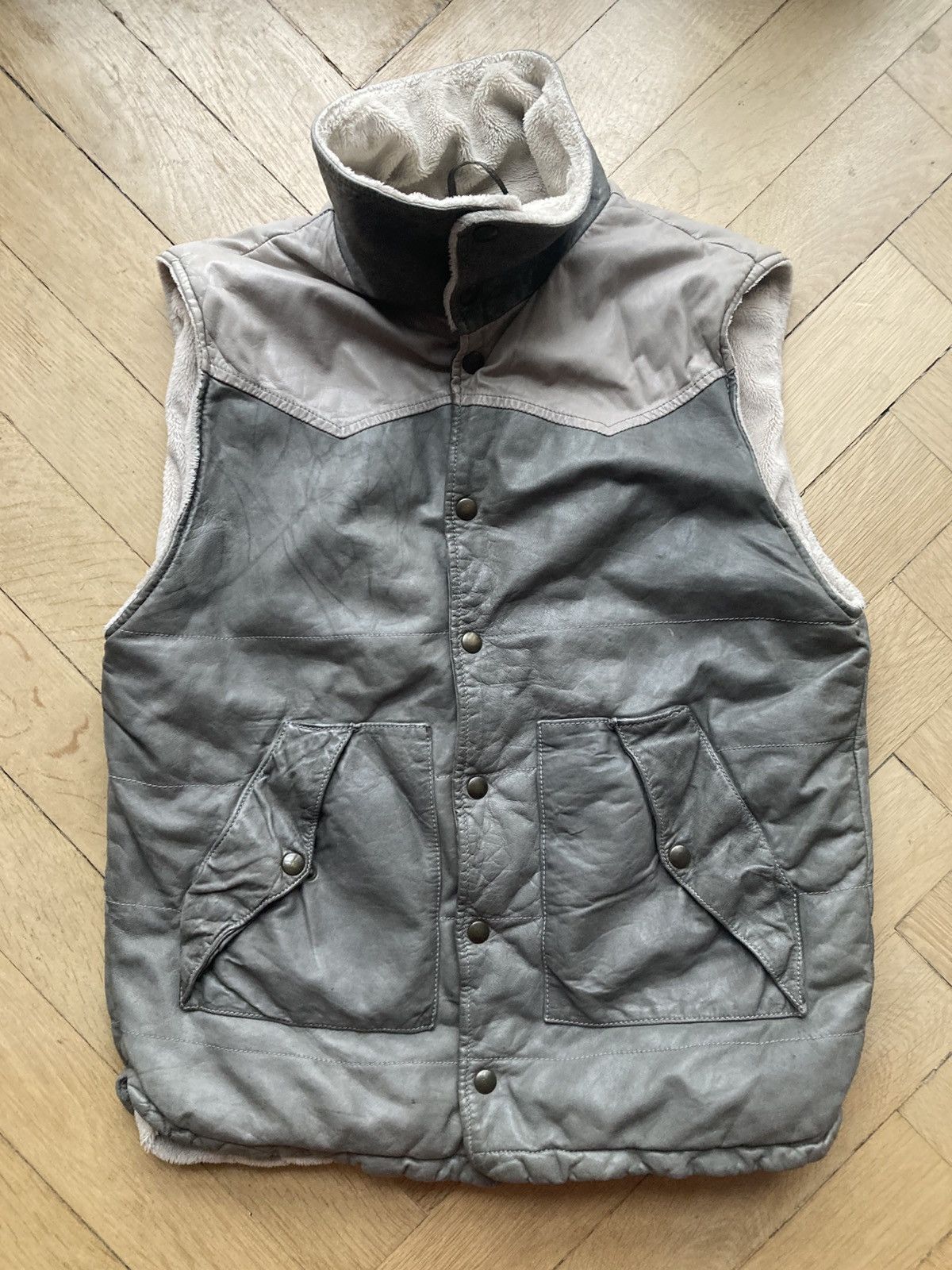 Giorgio Brato Giorgio Brato grey leather vest warm and cozy Size US M / EU 48-50 / 2 - 1 Thumbnail