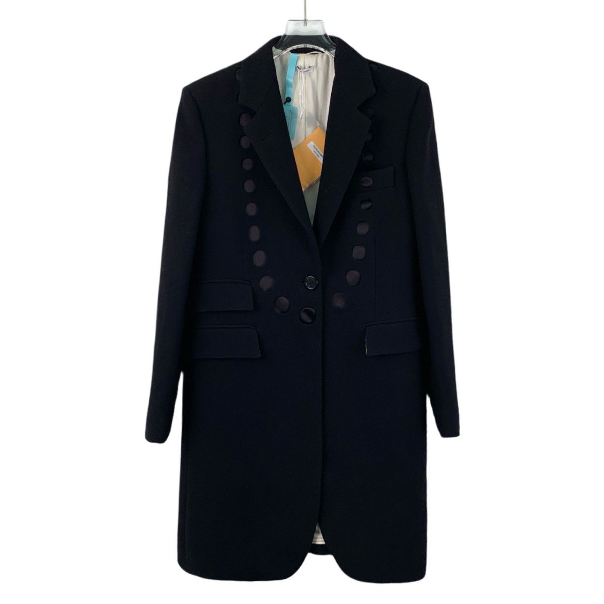Thom Browne Thom Browne Black Wool Lapel Long Sleeve Blazer Style Coat Size L / US 10 / IT 46 - 1 Thumbnail