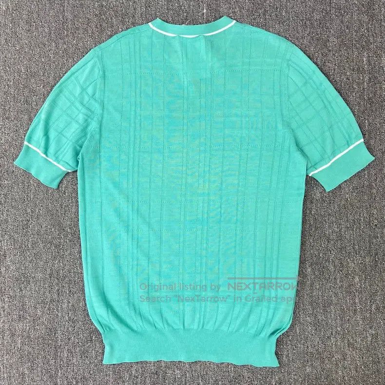 Other Hermes Lake Green Knitted Short Sleeve Size S / US 4 / IT 40 - 5 Thumbnail