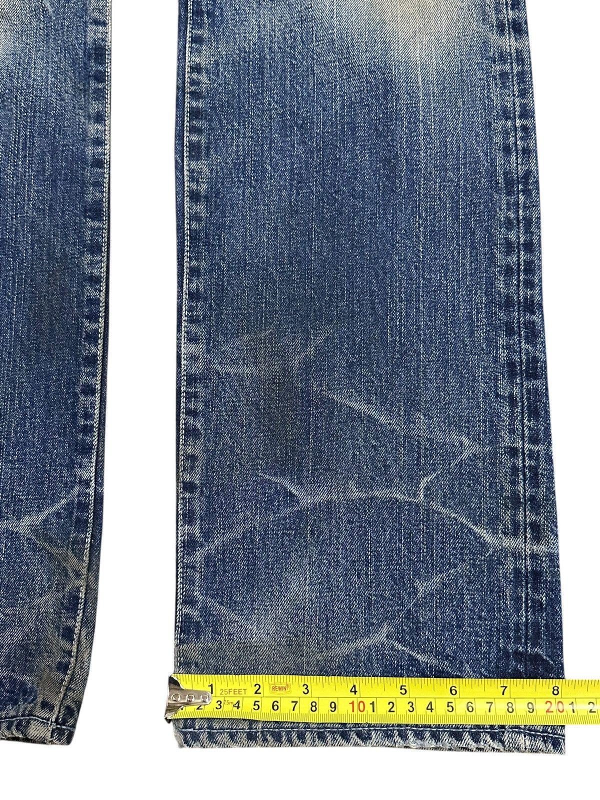 14th Addiction Vintage Japanese Brand Selvedge Mud Wash Distressed Jeans Size US 31 - 20 Thumbnail