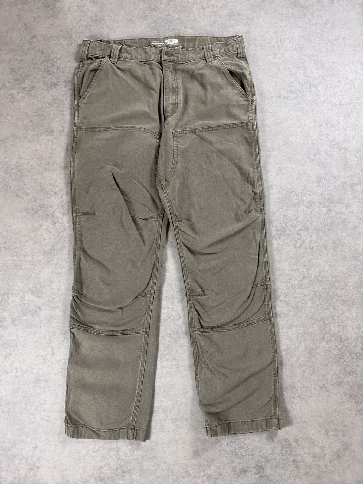 Carhartt Vintage faded olive green carhartt workwear pant Size US 36 / EU 52 - 2 Thumbnail