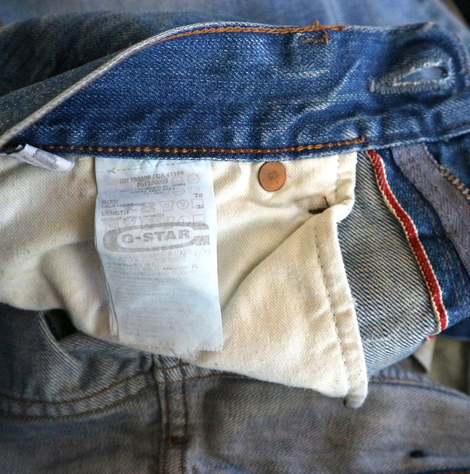 G-Star G-Star Raw 3301 RL Selvedge Denim Jeans W28 L32 Size 28" / US 6 / IT 42 - 10 Thumbnail