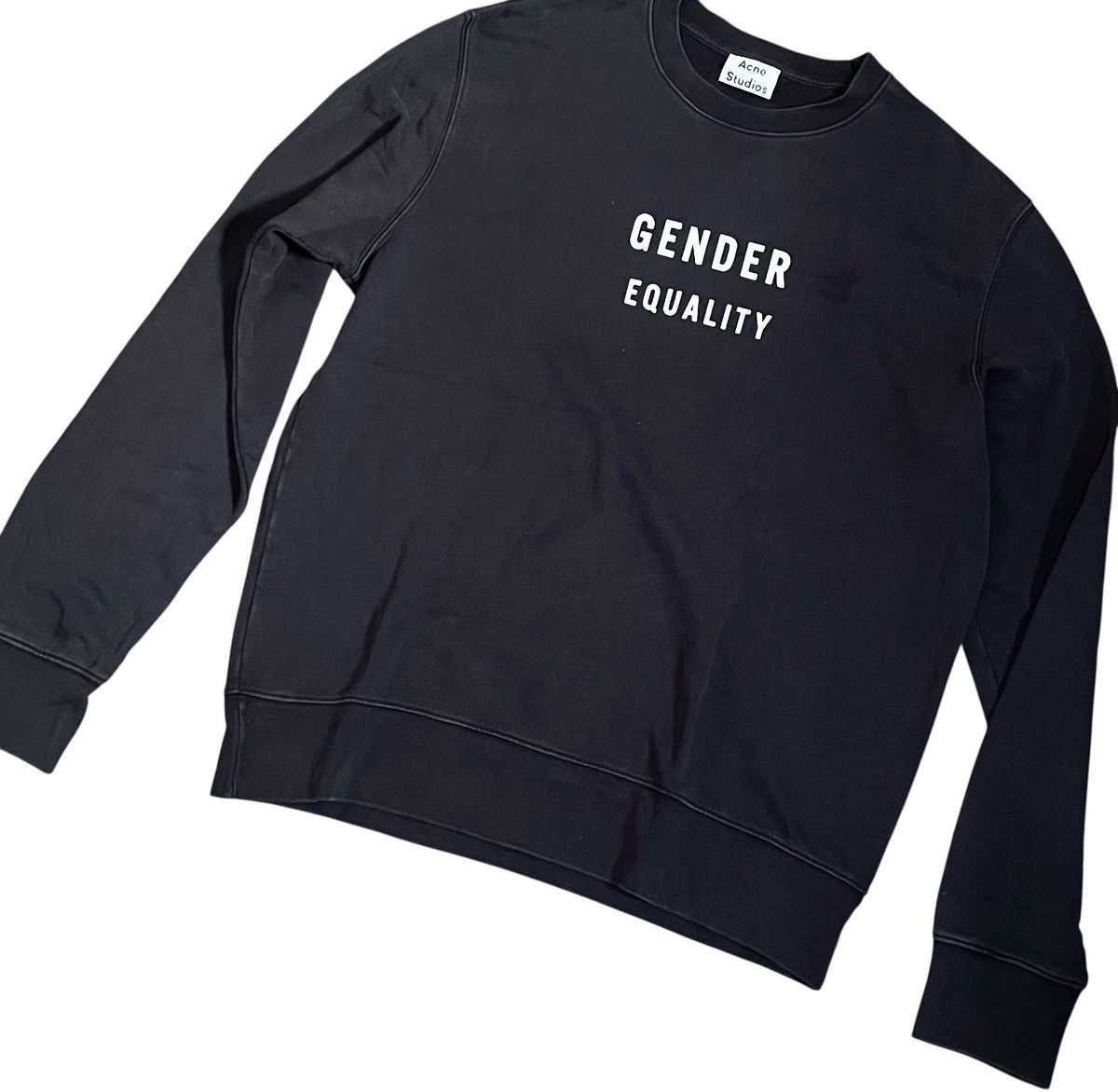 Acne Studios Acne studios gender equality faded black sweatshirt Size US M / EU 48-50 / 2 - 2 Thumbnail