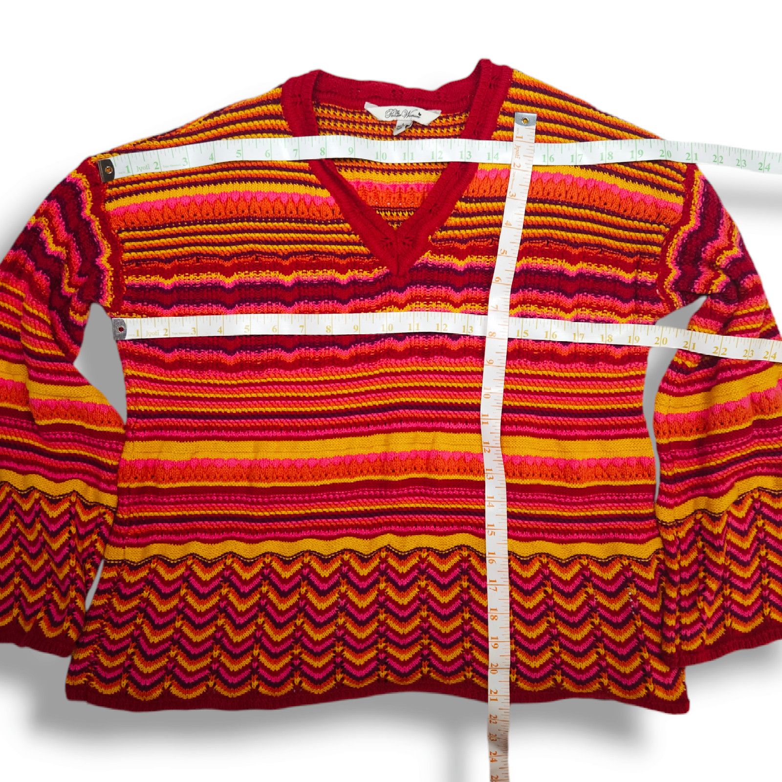 Other EUC The Pioneer Woman Textured V-Neck Sz. L [12-14] Size L / US 10 / IT 46 - 7 Thumbnail