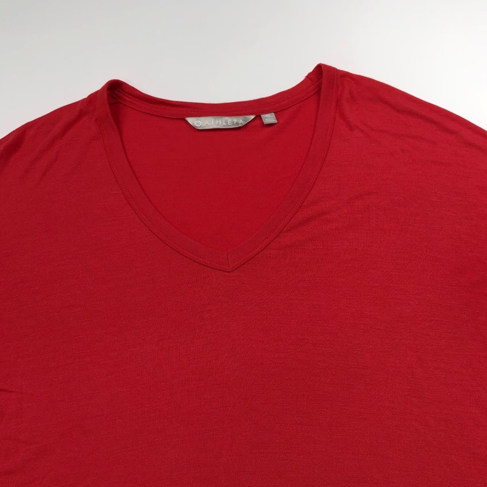 Athleta Athleta Cloudlight Relaxed Top XS Modal V-Neck Pullover Top Red 352820 Size XS / US 0-2 / IT 36-38 - 2 Thumbnail
