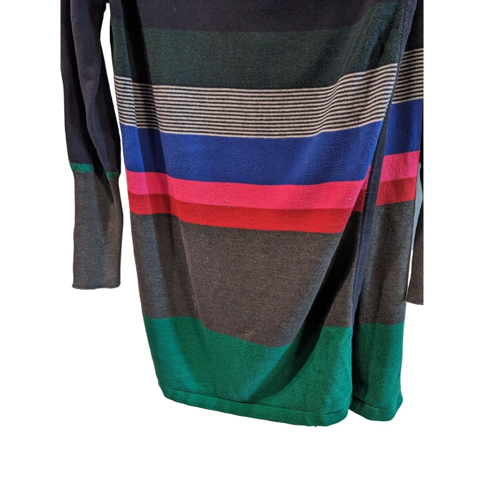 Anthropologie Lili's Closet Anthropologie Junie Striped Square Cardigan Size S / US 4 / IT 40 - 4 Thumbnail