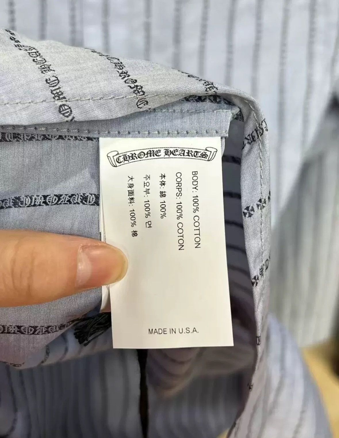 Chrome Hearts Loose ends pin stripe button up shirt Size US L / EU 52-54 / 3 - 4 Thumbnail