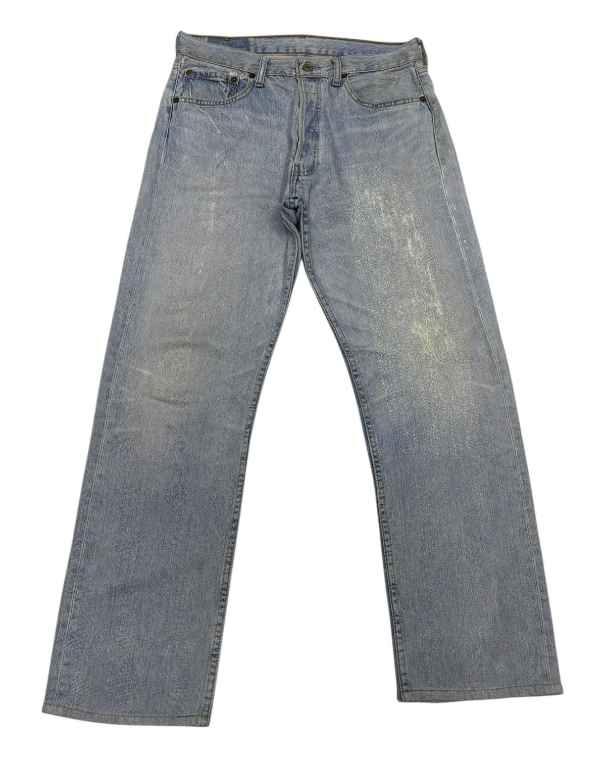 Kapital 🔥VINTAGE LEVIS 501 STITCH EMBROIDERY BLUE WASH JEANS Size US 31 - 1 Thumbnail