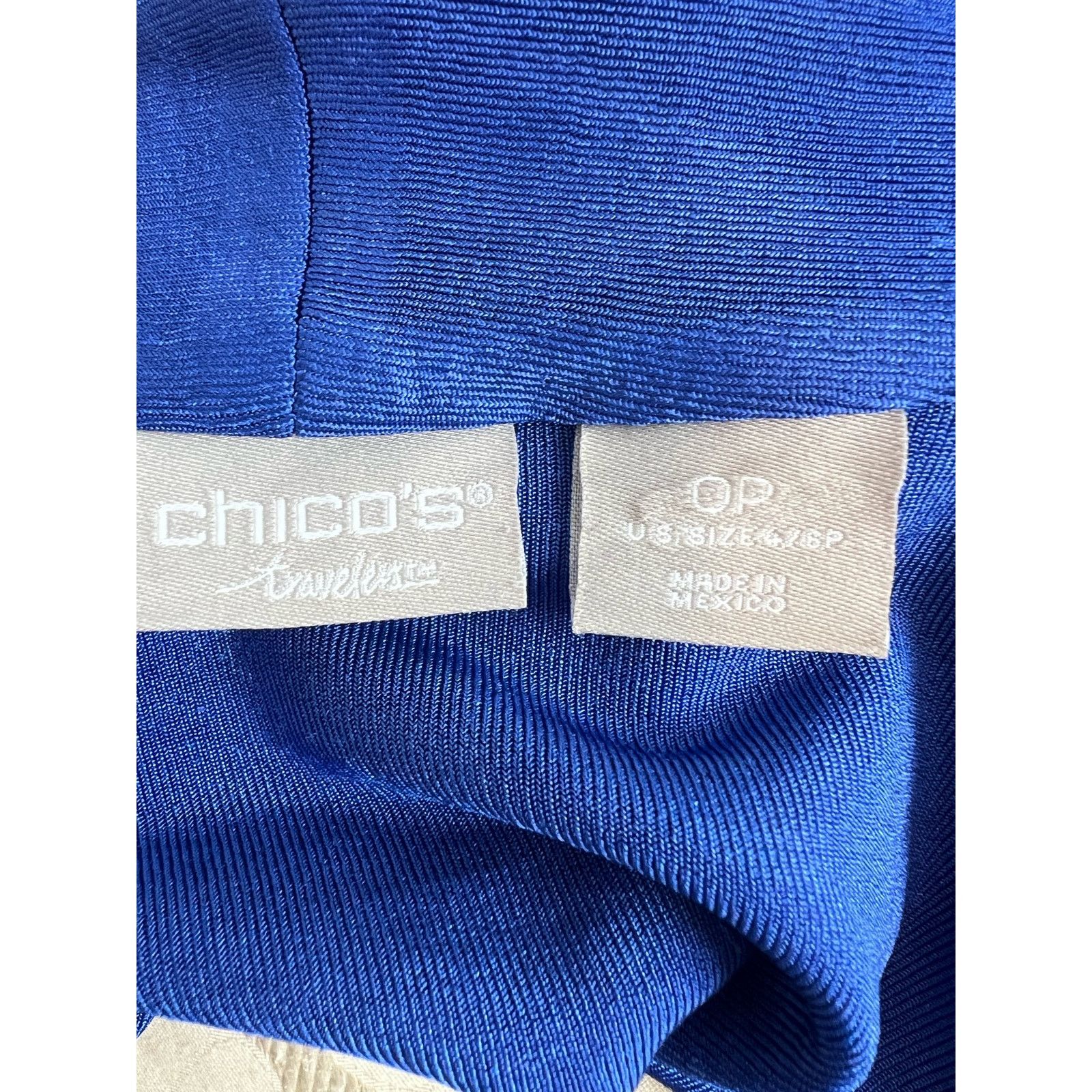 Chicos Chicos Travelers Royal Blue 3/4 Sleeve Cardigan OP (US S/4) Size S / US 4 / IT 40 - 5 Thumbnail