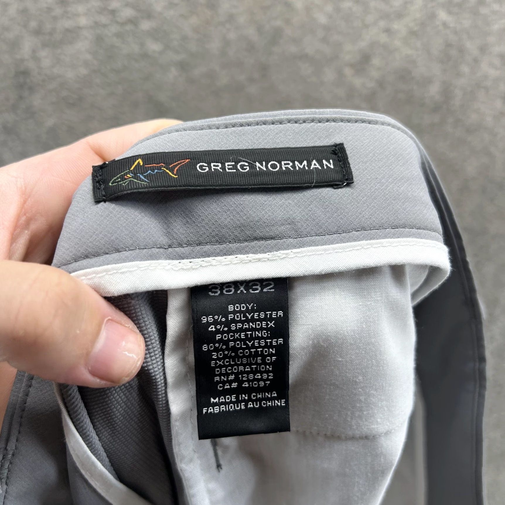 Vintage Greg Norman Pants Mens 38x32 Gray Stretch Golf Trousers Lightweight Casual Shirt? Size US 38 / EU 54 - 3 Thumbnail