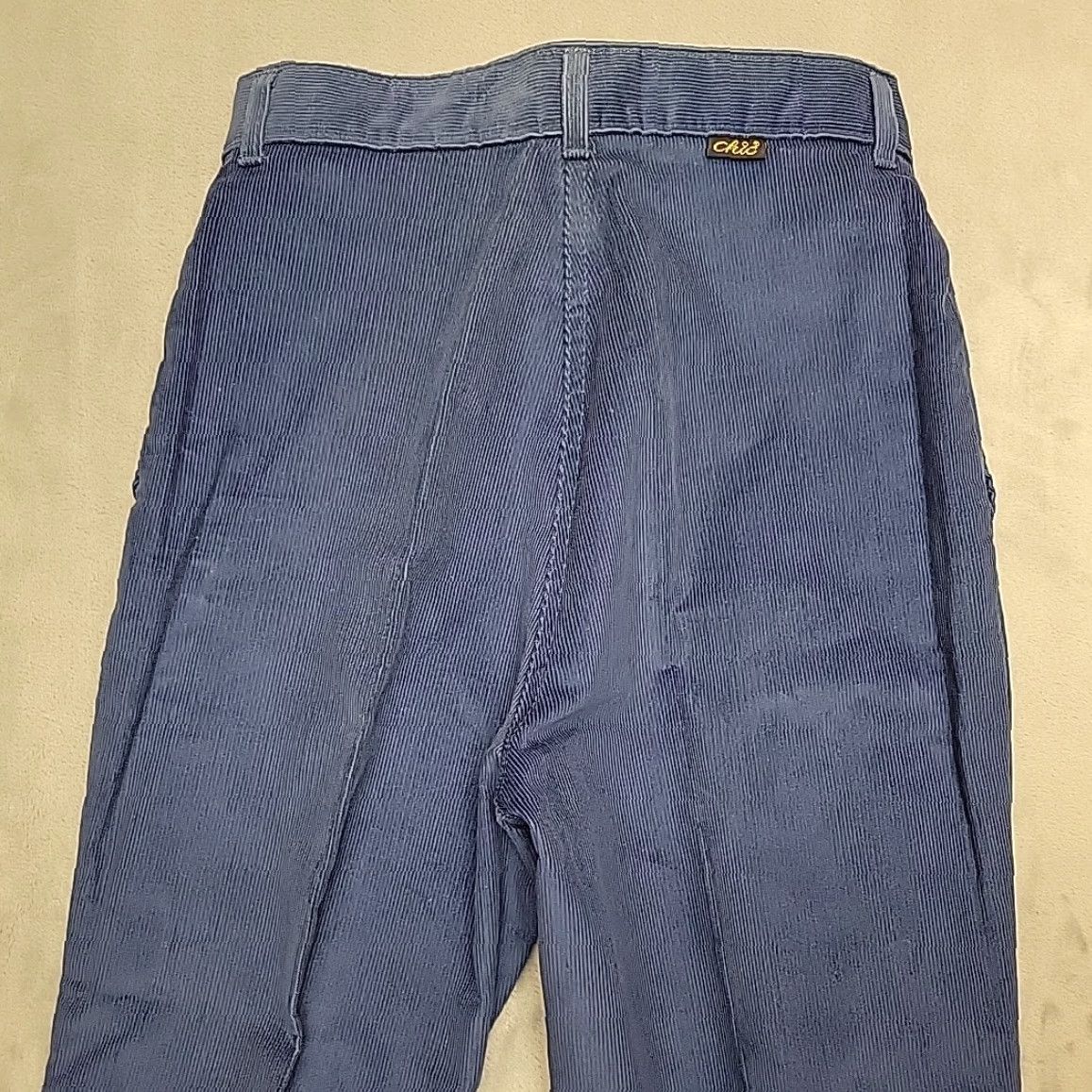 Vintage VINTAGE CHIC PANTS Womens 14 Blue Corduroy Pleated High Rise 70s Retro Casual Size 36" / US 14 / IT 50 - 6 Thumbnail