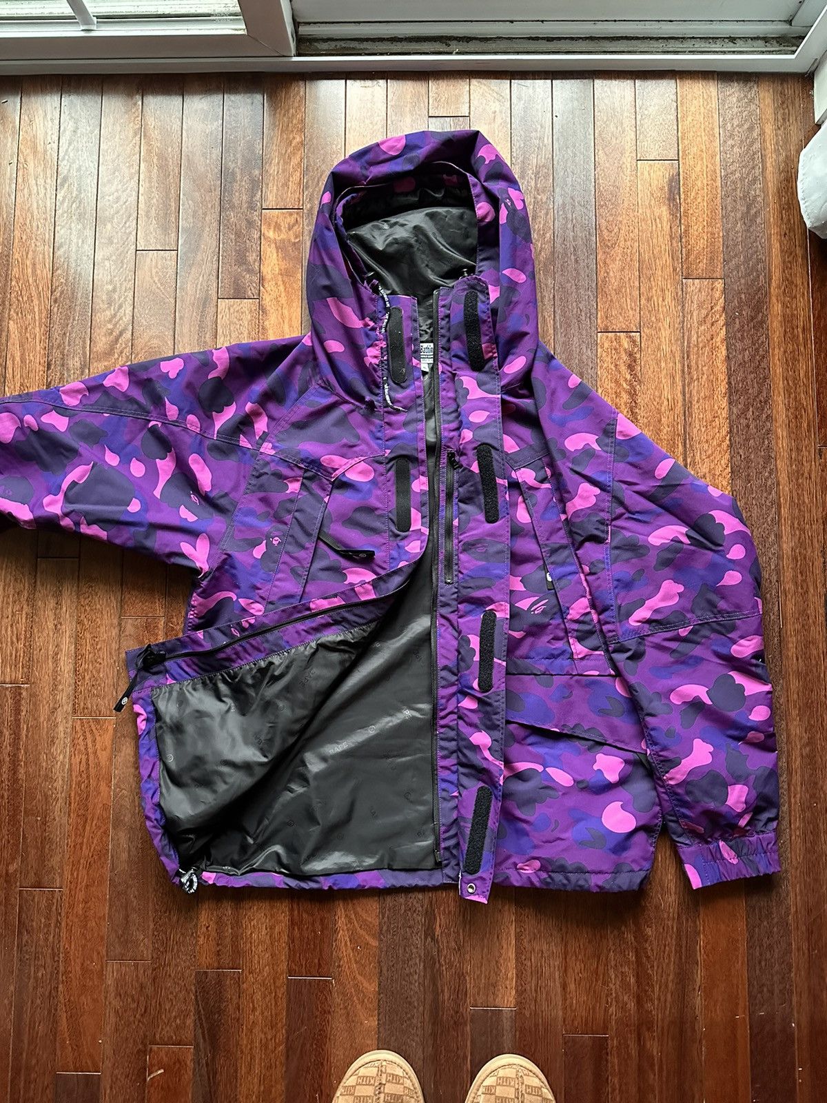 image of Bape Snowboard Jacket - Purple Camo - Size Xl, Men's