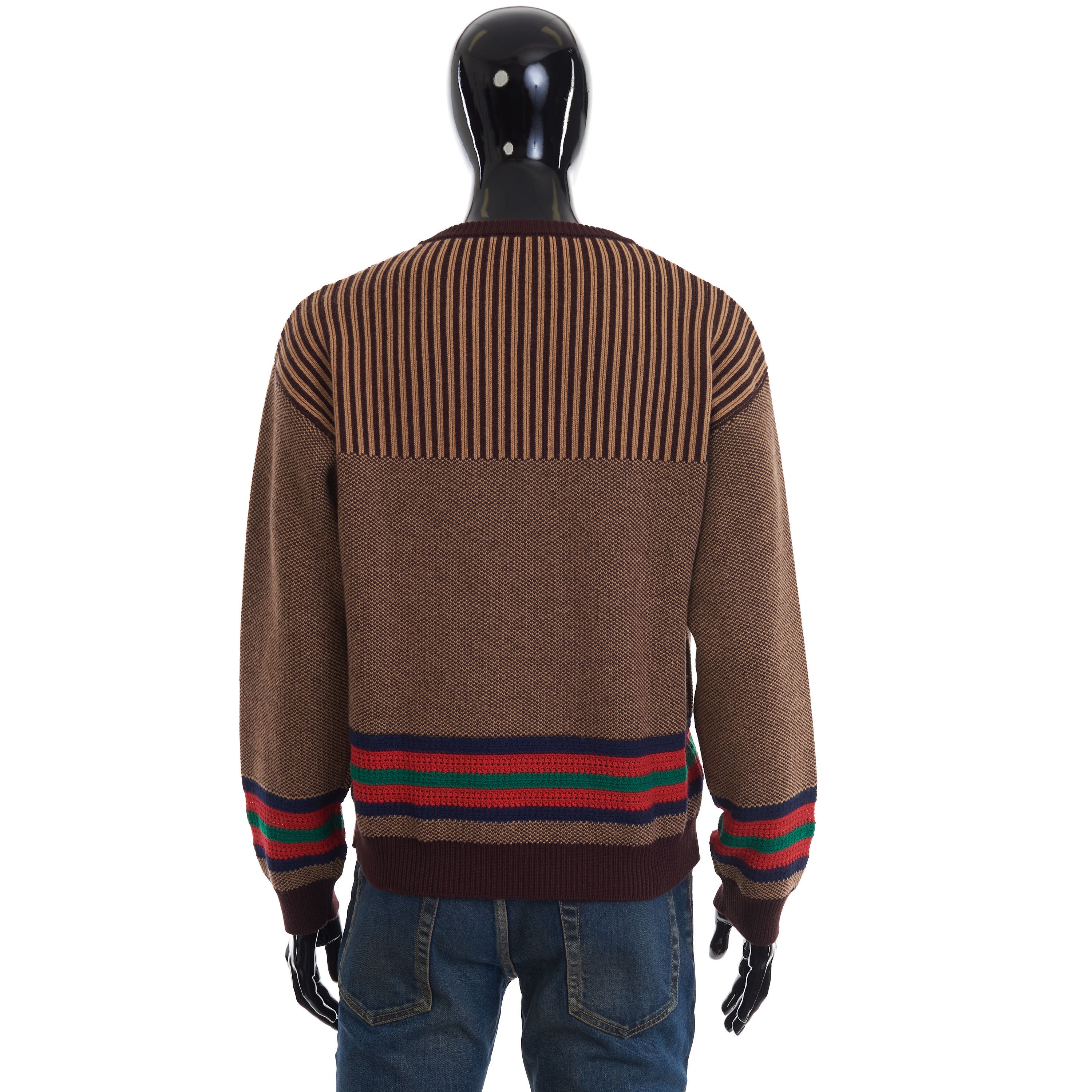 Gucci Cotton Wool Jumper With GG In Brown And Camel Size US S / EU 44-46 / 1 - 5 Thumbnail