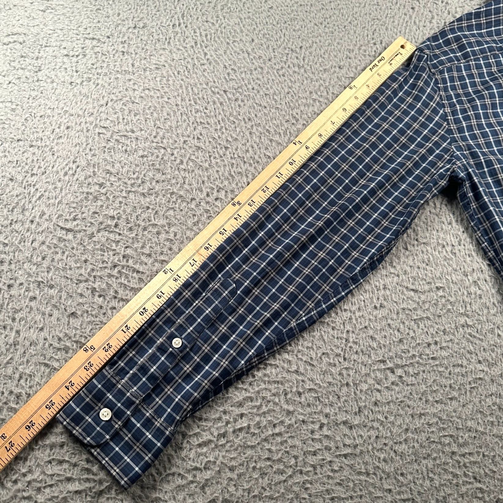Faherty Faherty Shirt Navy Blue Plaid Button-Up Small Mens Long Sleeve Casual Size US S / EU 44-46 / 1 - 7 Thumbnail