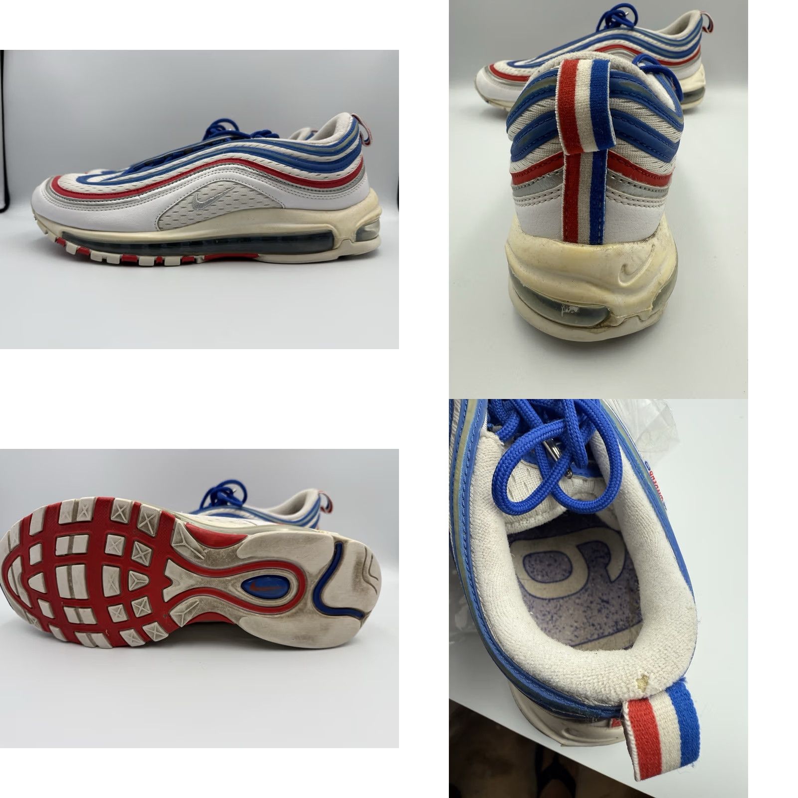 Nike VINTAGE Nike Air Max 97 All Star Sneaker Men 11 Blue White Red 921826-404 Size US 10 / EU 43 - 8 Thumbnail