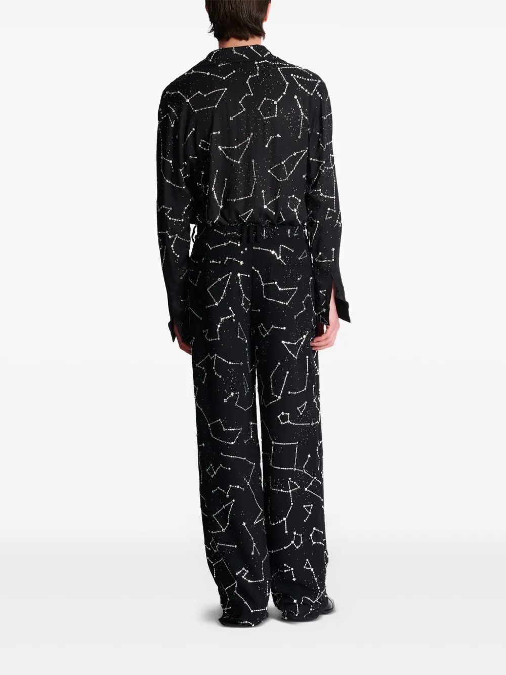 Balmain o1s1wg110126 Constellation Embroidered Trousers in Black Size US 36 / EU 52 - 4 Thumbnail
