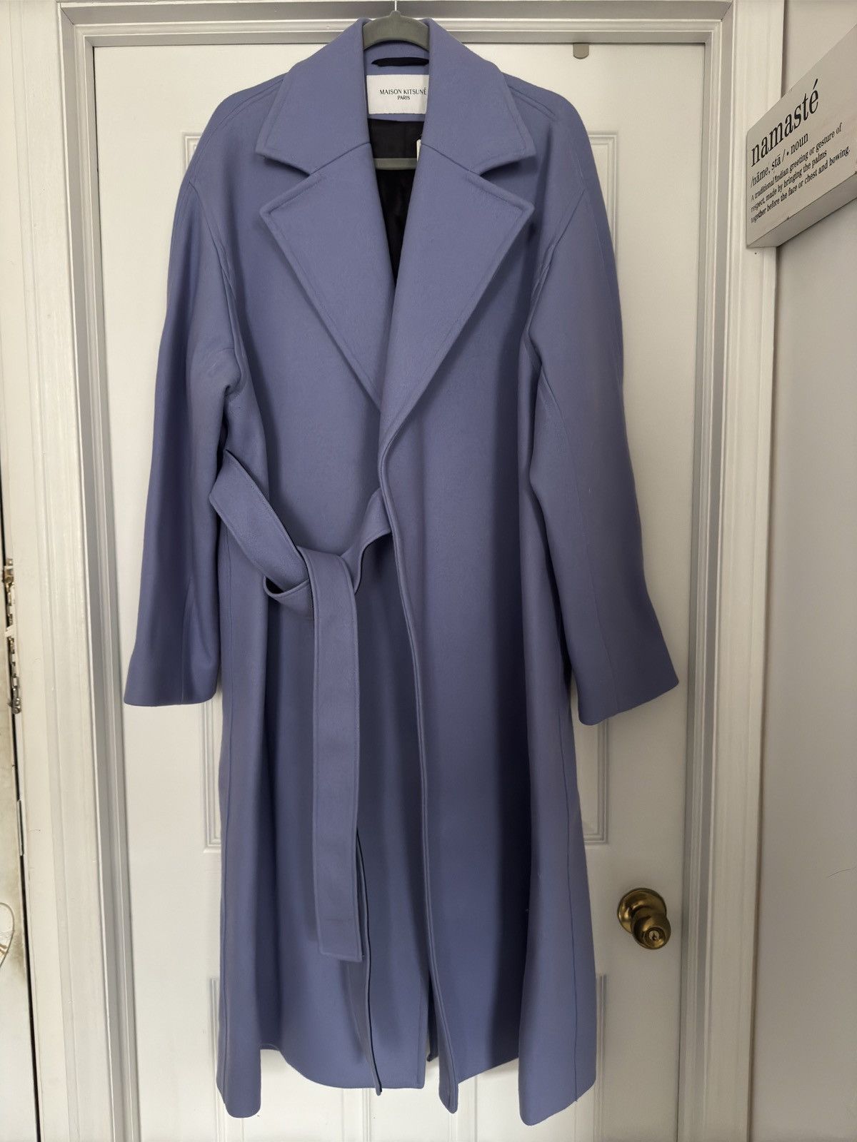 【ほぼ新品】Maison Kitsune WRAP COAT Maison kitsune shop coat