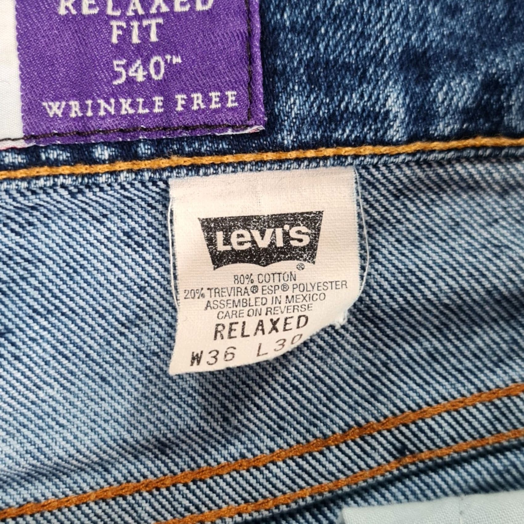 Levi's VINTAGE Levi's 540 Jeans Blue Relaxed Fit 36x30 Mens Denim 90s Straight Vintage Size US 36 / EU 52 - 6 Thumbnail