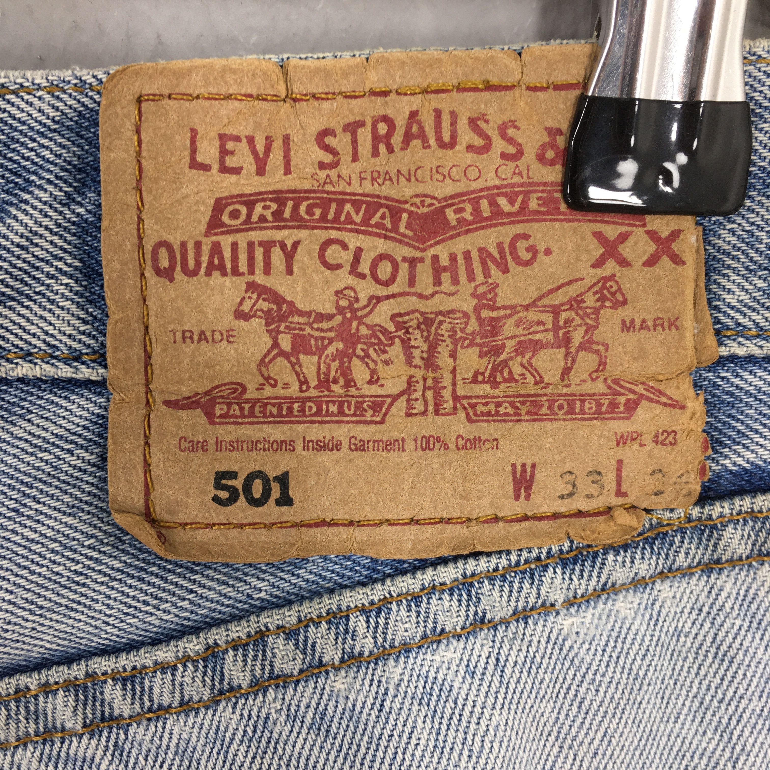 Levi's Size 31x32 Vintage 90s Levi's 501 Faded Blue Jeans S1897 Size US 31 - 11 Thumbnail