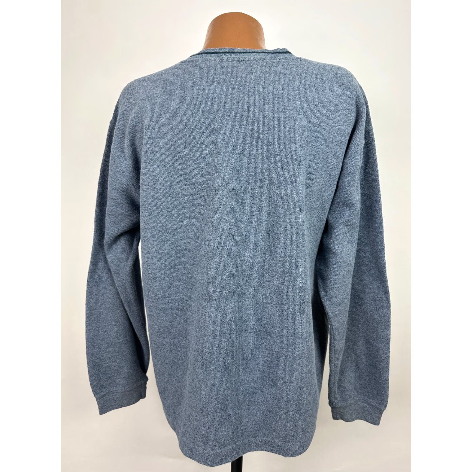 Vintage VINTAGE Great Northwest 90s Ribbed V-Neck Shirt Men XL Heavyweight Cotton Blue Long Sleeve Hipster Size US XL / EU 56 / 4 - 7 Thumbnail
