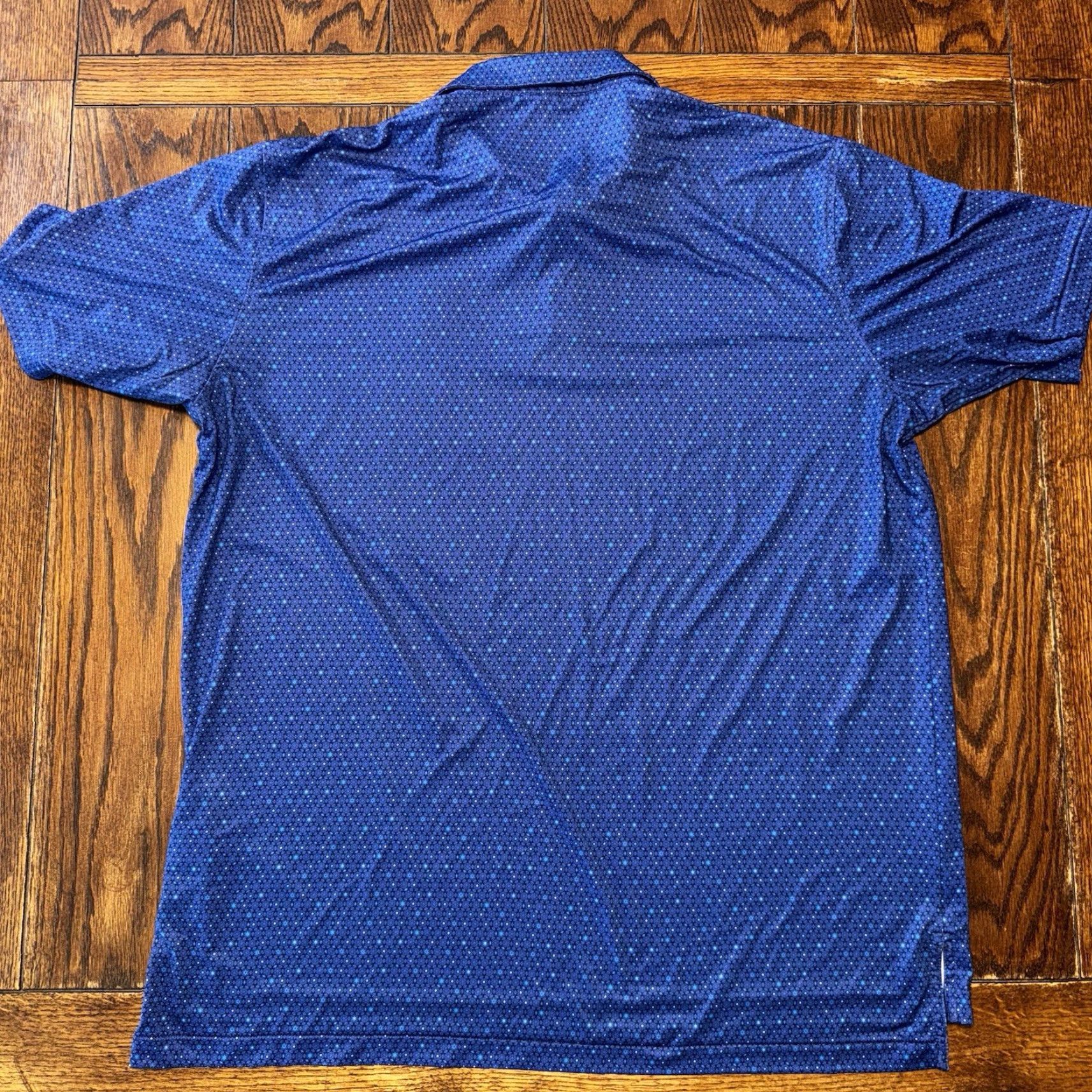 Peter Millar Peter Millar Polo XL Mens Blue Pink Nevillewood Golf AOP Geometric Logo Short Sleeve Shirt Size US XL / EU 56 / 4 - 5 Thumbnail