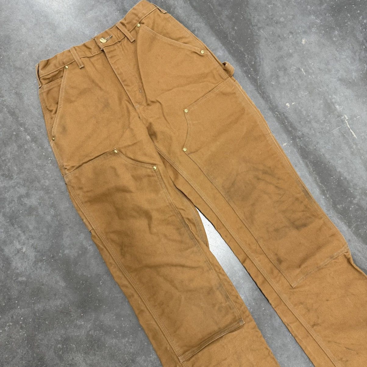 Carhartt × Vintage Vintage Distressed Carhartt Double Knee Work Carpenter Pants Size US 27 - 1 Thumbnail