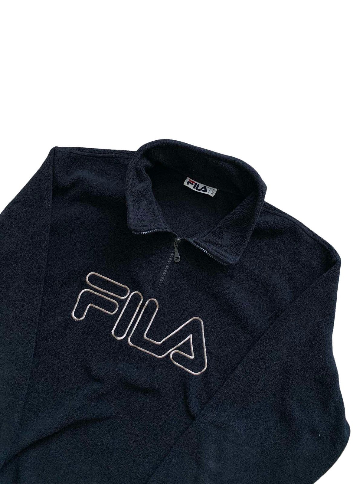 Fila × Vintage Vintage Fila Polartec Black Pullover Fleece gorpcore Size US XL / EU 56 / 4 - 2 Thumbnail