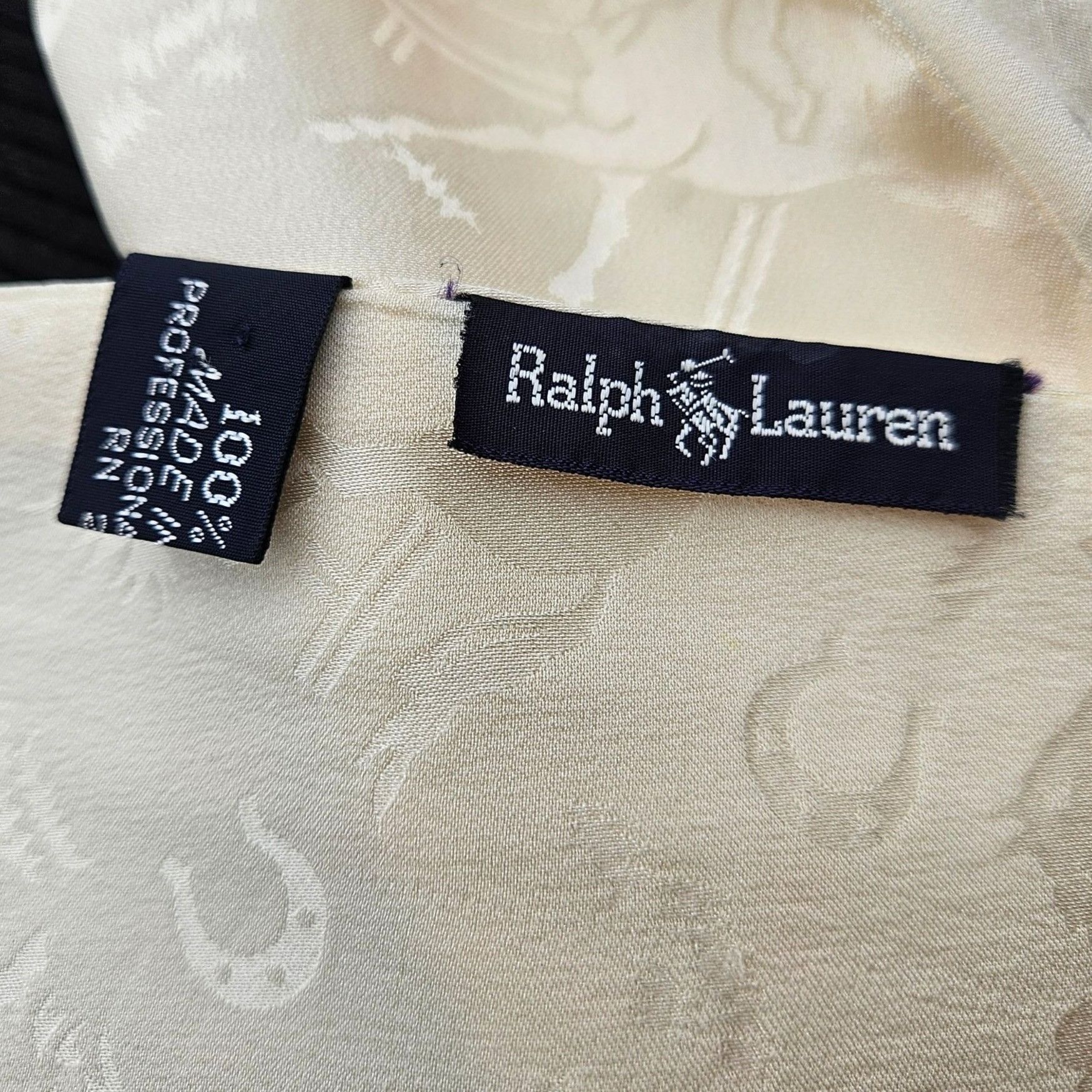 Ralph Lauren Vintage Ralph Lauren 100% Silk Jacquard Equestrian Ascot Size ONE SIZE - 2 Thumbnail