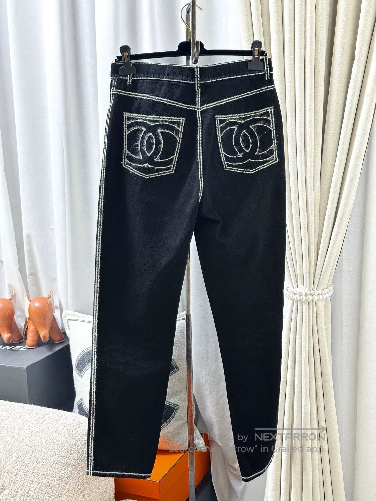 Chanel Chanel Coco Neige Wide-Leg Pants Black. Size US 38 / EU 54 - 3 Thumbnail