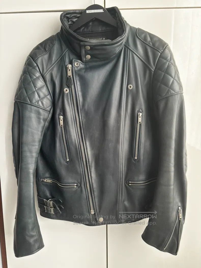 Neighborhood Neighborhood Horsehide Leather Jacket, Navy Blue Size US L / EU 52-54 / 3 - 1 Thumbnail