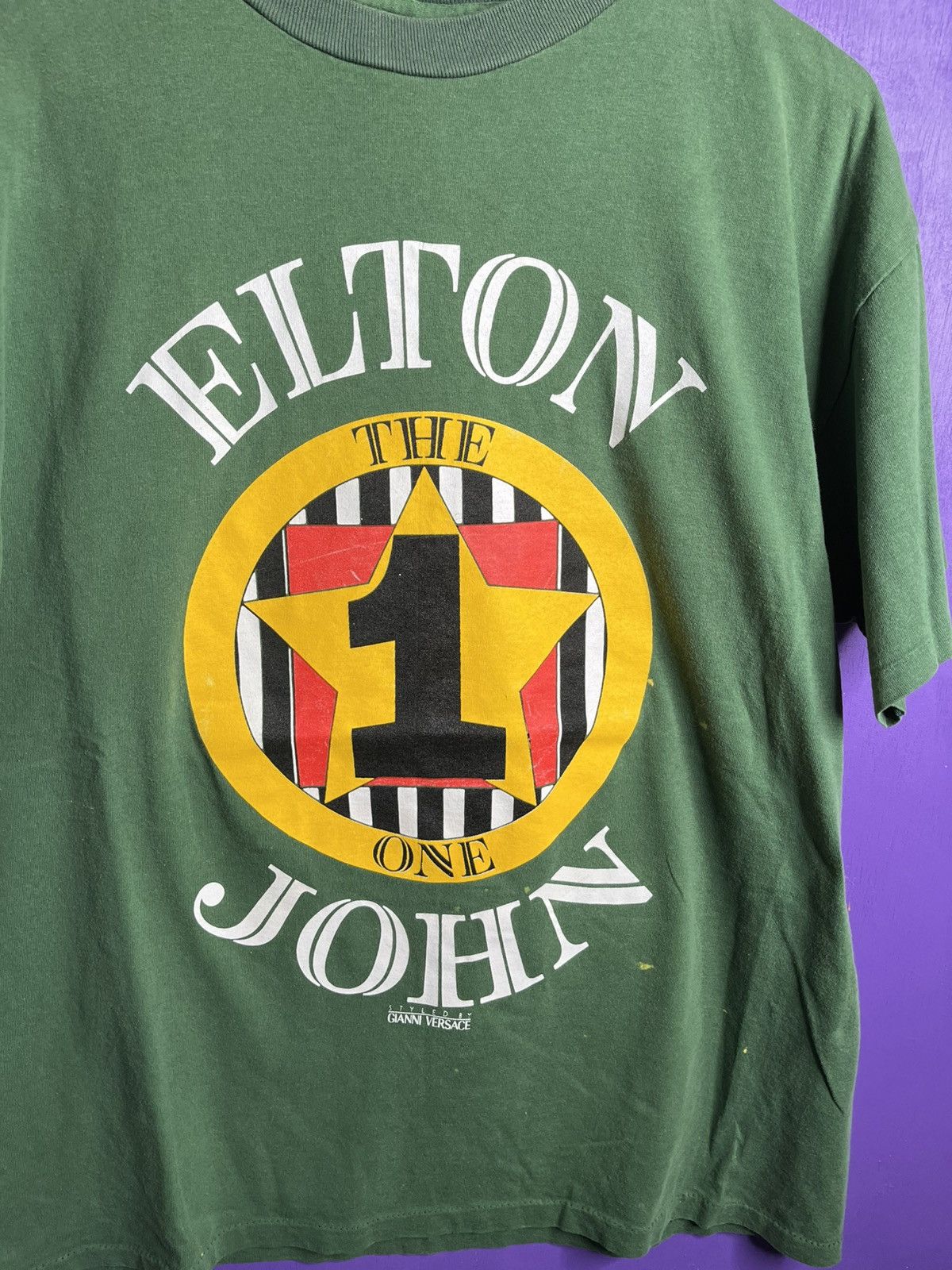 Band Tees × Vintage Vintage 90s Elton John the one tour t-shirt Size US XL / EU 56 / 4 - 3 Thumbnail
