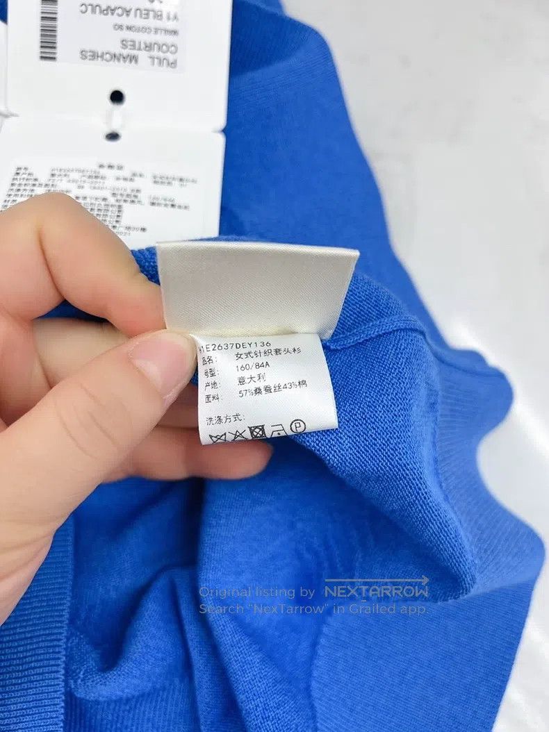 Hermes Hermes Blue Knit Short Sleeve Size XS / US 0-2 / IT 36-38 - 6 Thumbnail