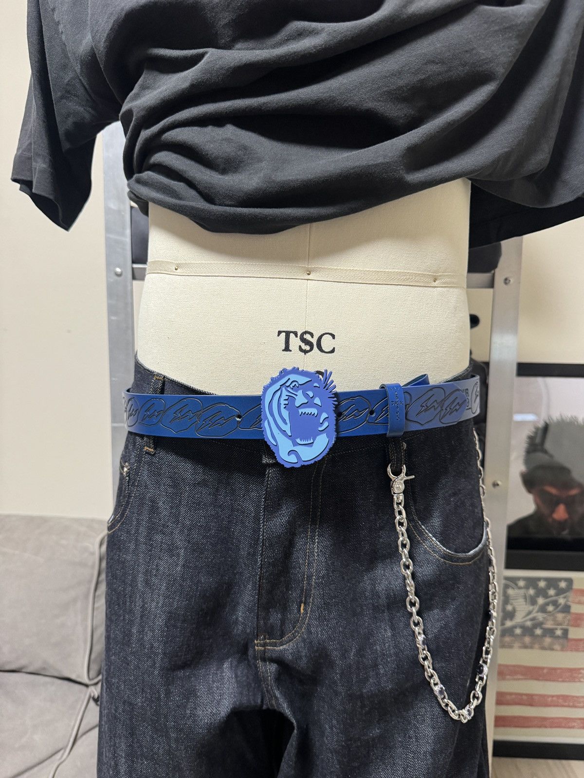Fragment Design DS Cactus Jack For Fragment Logo Belt Blue 34 Size ONE SIZE - 1 Thumbnail